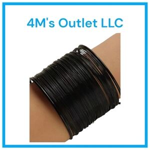 Black Wire Bangle Bracelet